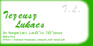 tezeusz lukacs business card